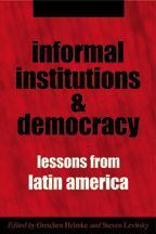 Cover image of Informal Institutions and Democracy