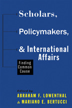 Cover image of Scholars, Policymakers, and International Affairs