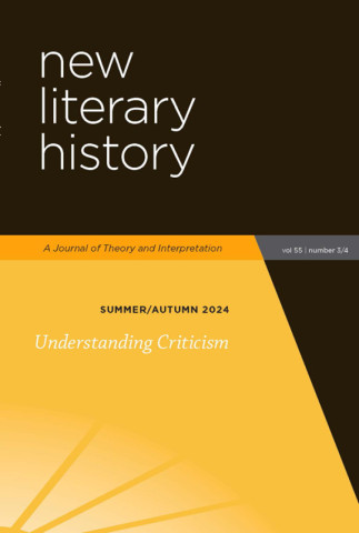 Cover image of New Literary History