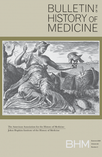 Bulletin of the History of Medicine cover issue 94.2