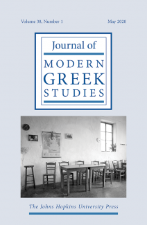 Journal of Modern Greek Studies journal cover 38.1