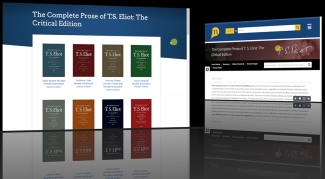Screen shots of digital T. S. Eliot Prose Edition
