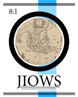 Journal of Indian Ocean World Studies 8.1 cover